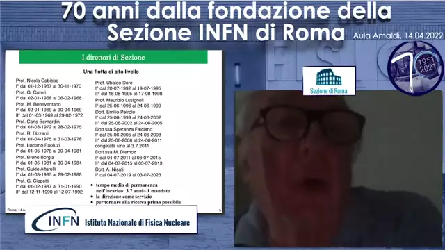 70 anni dalla Fondazione della Sezione INFN di Roma - seconda parte